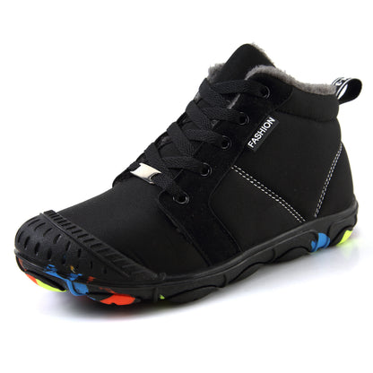 Children's Cotton Shoes Outdoor High-top Snow Boots Warm With Velvet