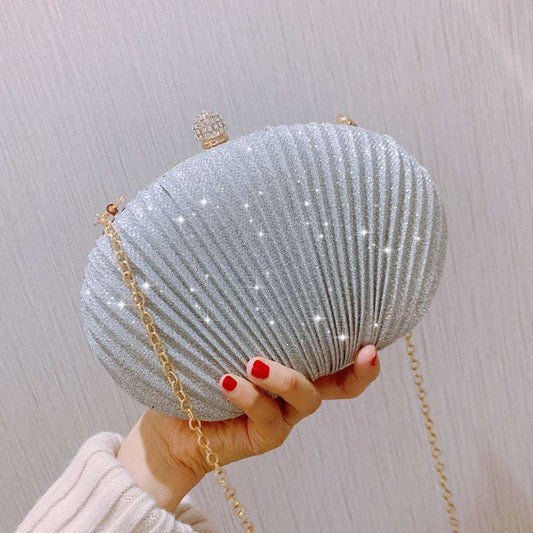 Women's Dinner Creative Style Shell Clutch Shoulder Cosmetic Bag