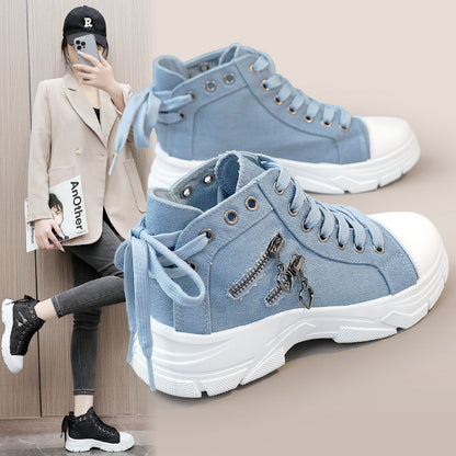 New Canvas Breathable Platform Heighten Casual Shoes