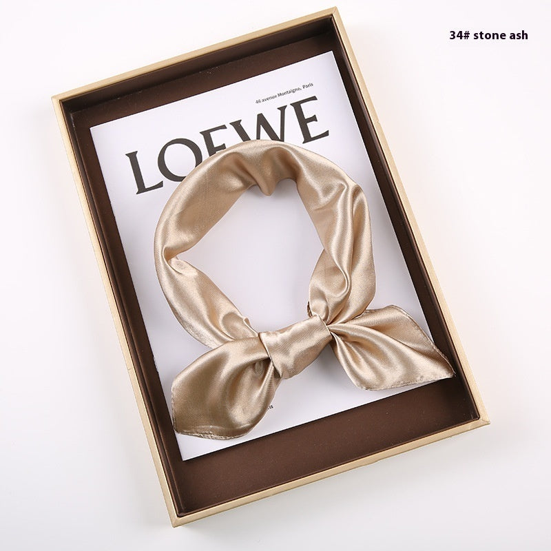 Solid Color Square Scarf - Artificial Silk Elegance Solid Color Square Scarf Artificial Silk | Ectron Online