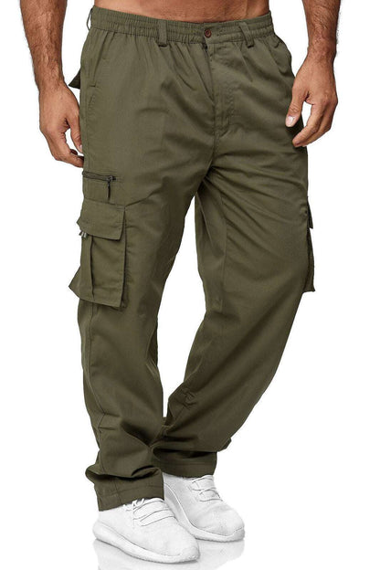 Men's Loose Straight Cargo Pants Men's Casual Multi-pocket Loose Straight | Ectron Online