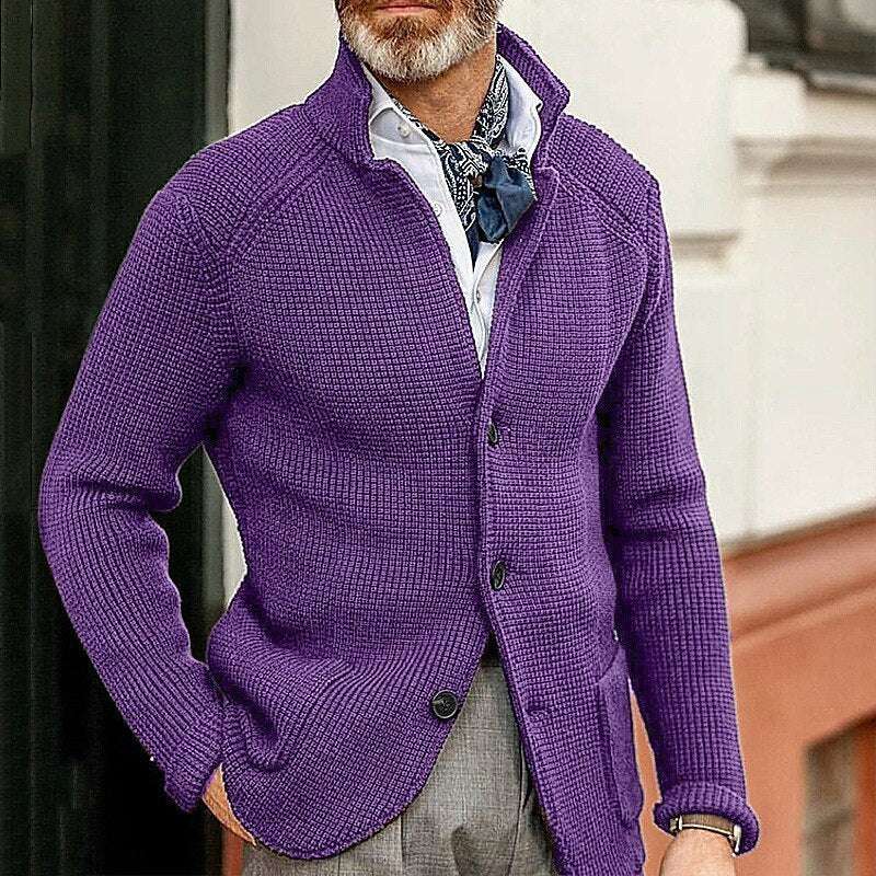 Casual Long Sleeve Knitted Coat Casual Long Sleeve Solid Color Knitted C | Ectron Online