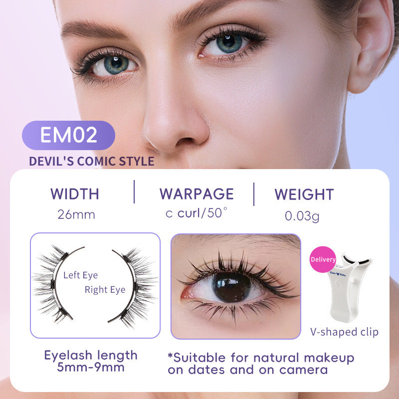Natural Magnetic Mink False Eyelashes – Soft, Easy to Wear Natural Eyelashes Magnetic Suction False | Ectron Online