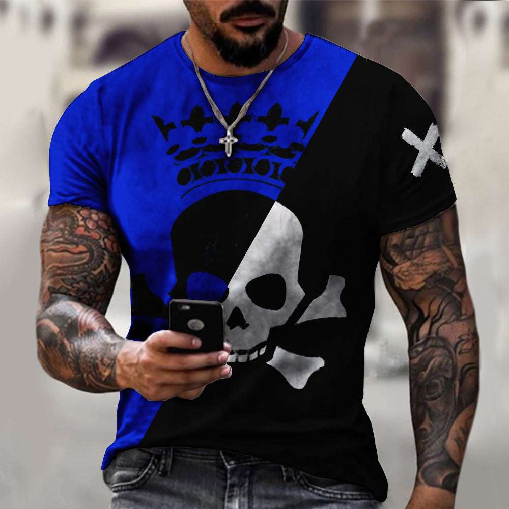 Casual Round Neck Digital Print T-Shirt – Short Sleeve Tee Casual Round Neck Short Sleeve Digital P | Ectron Online
