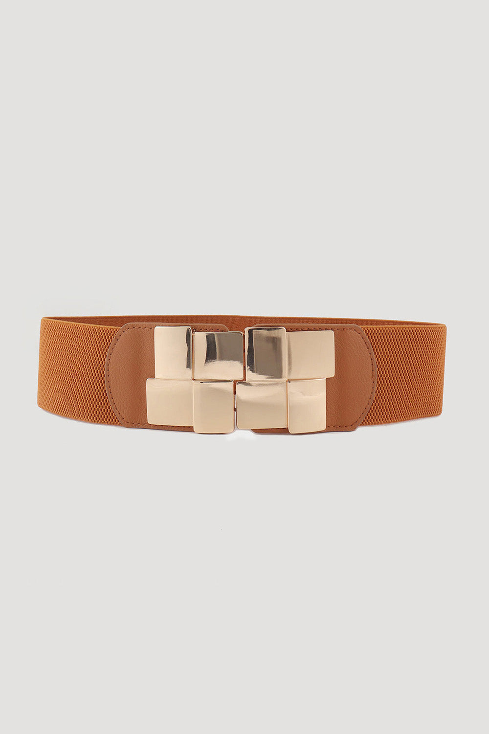Geometric Buckle Elastic Wide Belt Belt | Ectron Online