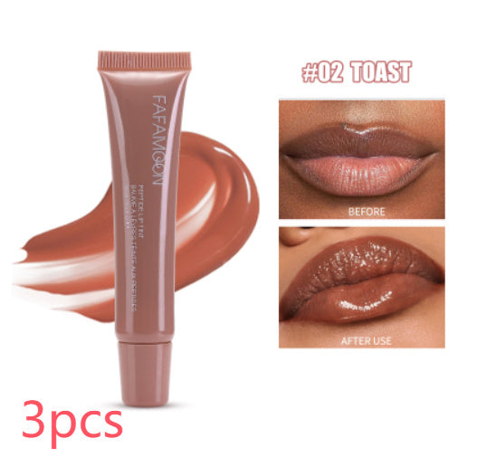 Glossy Waterproof Lip Glaze – Long-Lasting Tea Red Lipstick Glossy Lip Glaze Waterproof Long Lasting | Ectron Online