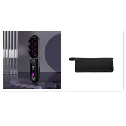 LCD USB Charging Ceramic Heating Electric Portable Straight Comb