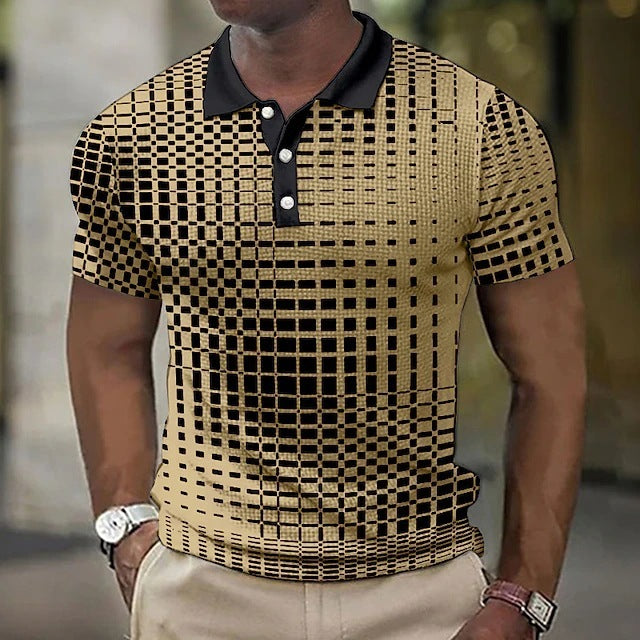 Men’s Plaid Casual Shirt – Short Sleeve Fashion Checkered Top Fashion Plaid Pattern Men's Casual Short | Ectron Online