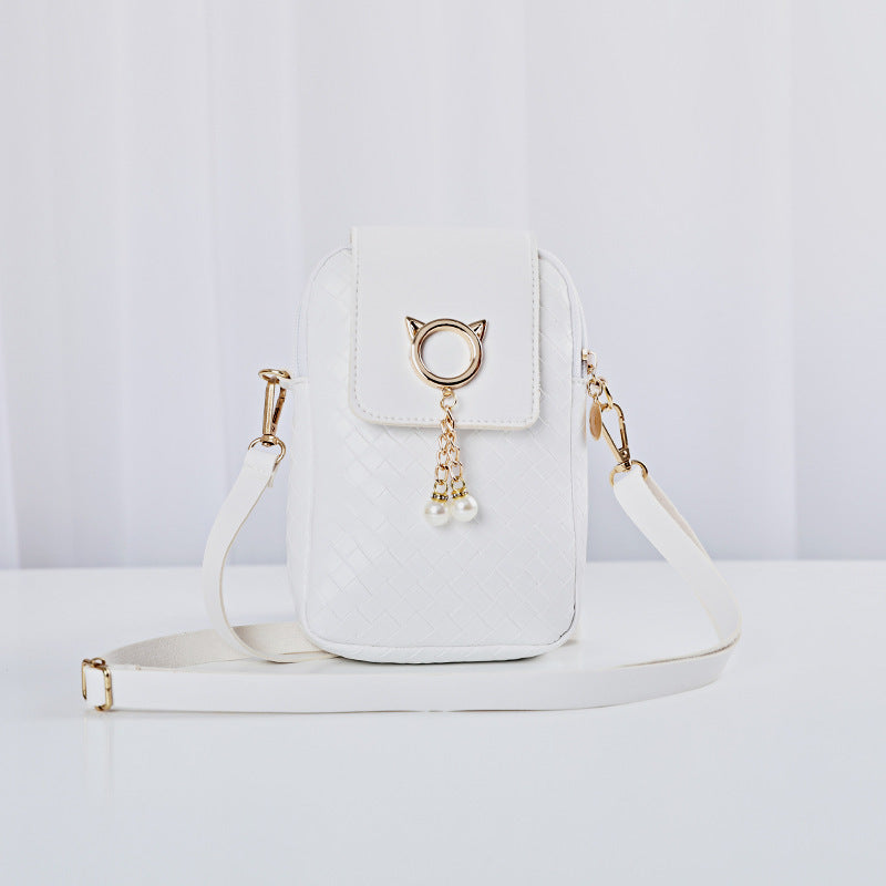 Mobile Phone Bag for Women Mobile Phone Bags Women Woven Pearl Tass | Ectron Online