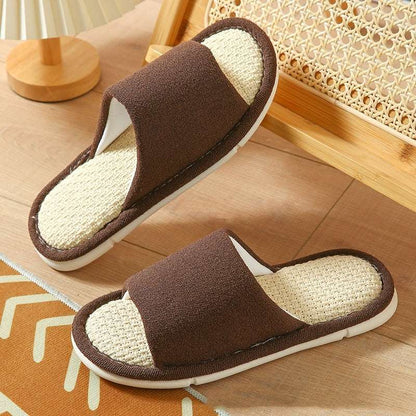 Cartoon Dinosaur Linen Slippers – Breathable Non-slip Summer Shoes Sweat-absorbent Non-slip Breathable Thic | Ectron Online