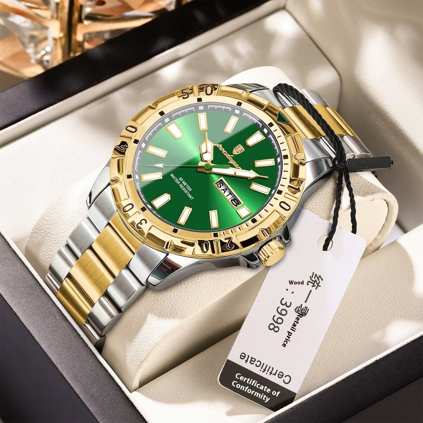 Men's Large Dial Sports Quartz Watch Swiss Brand Waterproof Fashion New Men's | Ectron Online