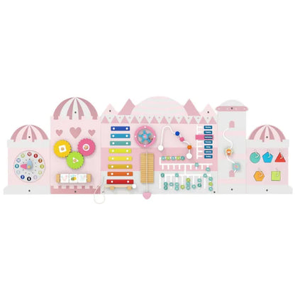 11-in-1 Montessori Wall Busy Board 11-in-1 Montessori Wall Busy Board (Pink | Ectron Online