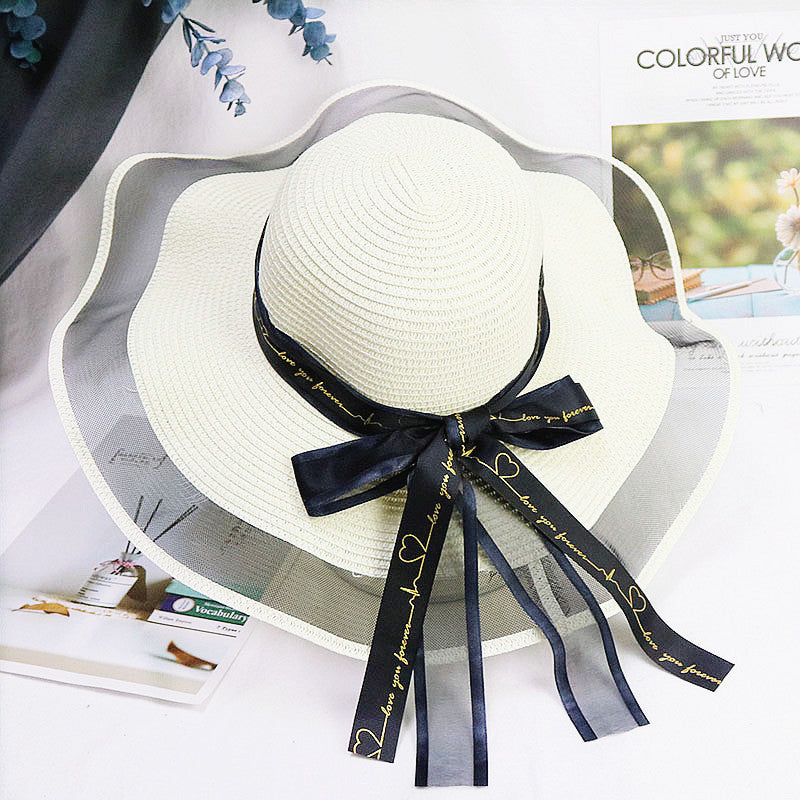 Foldable Sunscreen Sun Hat Seaside Bow Beach Hat