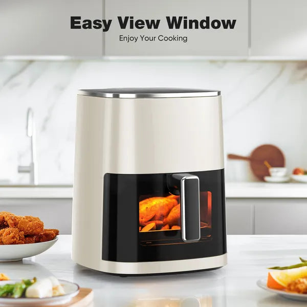 6 Quart Square Air Fryer with Viewing Window | 12-in-1 Multi-Cooker