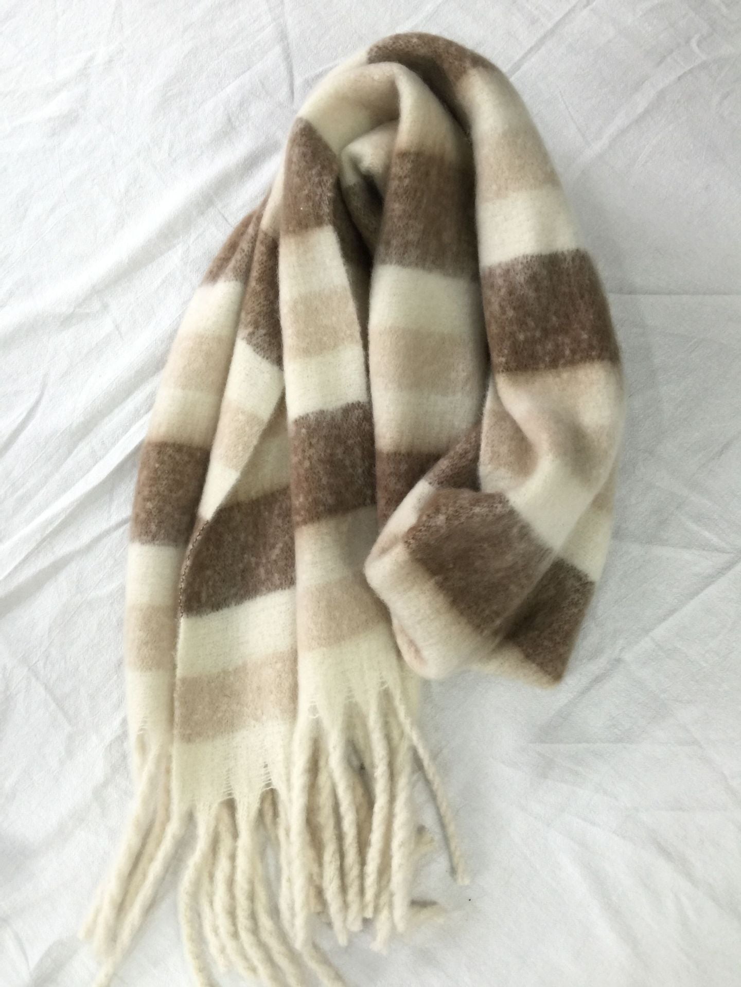 Women's Autumn Colorful Striped Warm Cashmere Plaid Scarf Scarves | Ectron Online