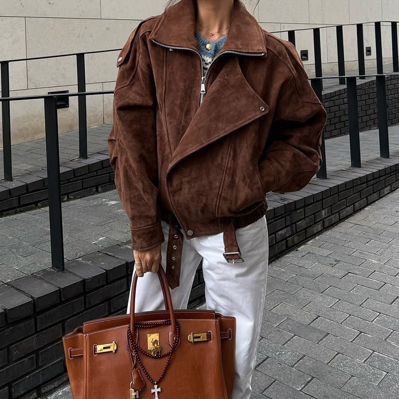 Women's Casual Zip-Up Jacket | Long Sleeve Fall Outerwear with Pockets