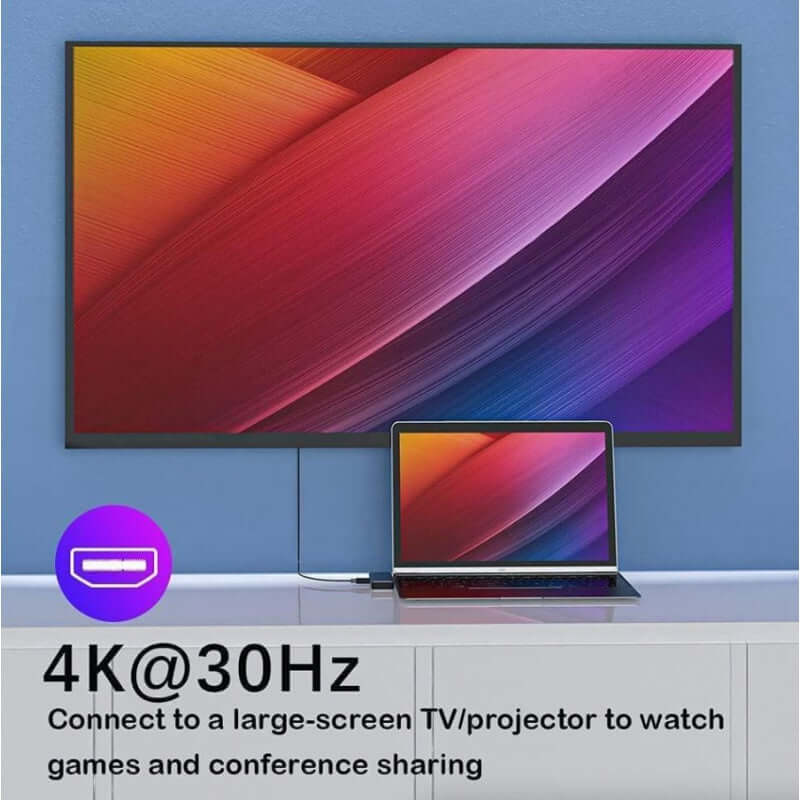 Multiport USB-C Hub Adapter for MacBook Pro & Air - 4K HDMI, USB 3.0 Multiport USB-C Hub Type C To USB 3.0 4K | Ectron Online