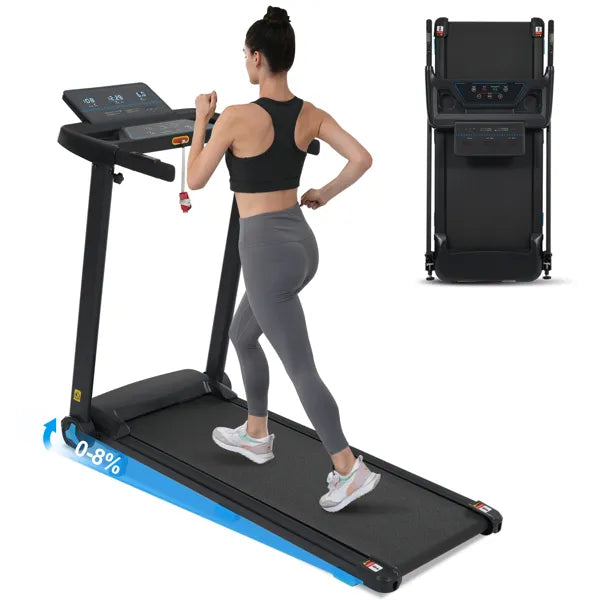 Foldable Treadmill with Incline | 300lb Capacity & Bluetooth