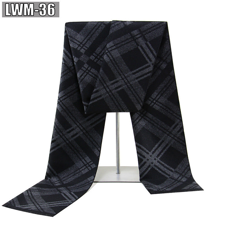 Men's Cashmere Business Plaid Scarf Men's Scarf European And American Cashme | Ectron Online