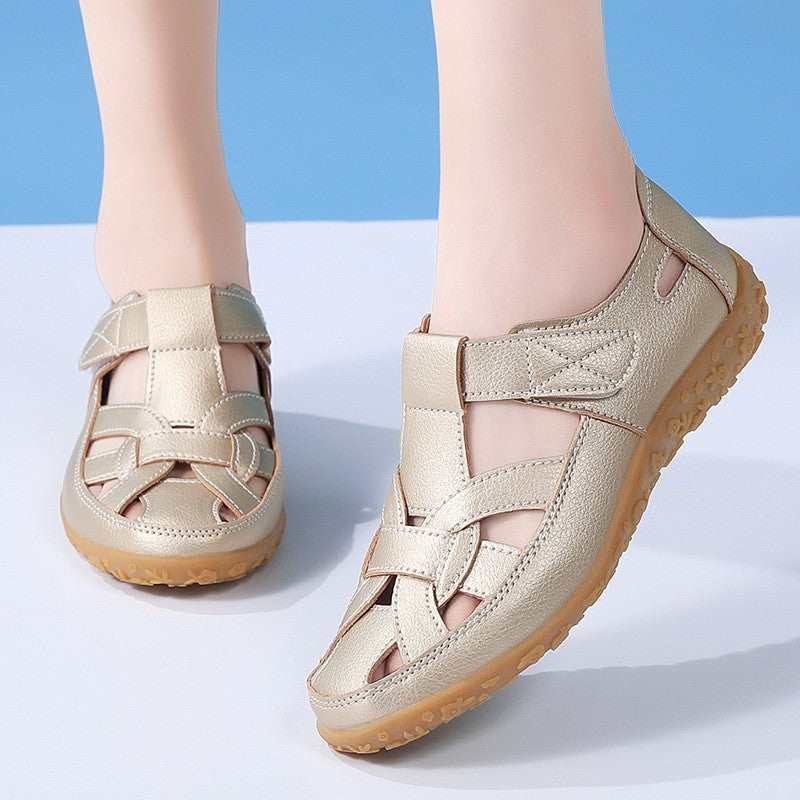 Beach Hollowed Flat Sandals – Fashionable Summer Footwear Beach Hollowed Fashion Flat Sandals | Ectron Online