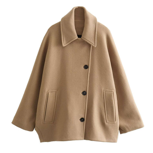 Fashionable French Short Cape Coat

