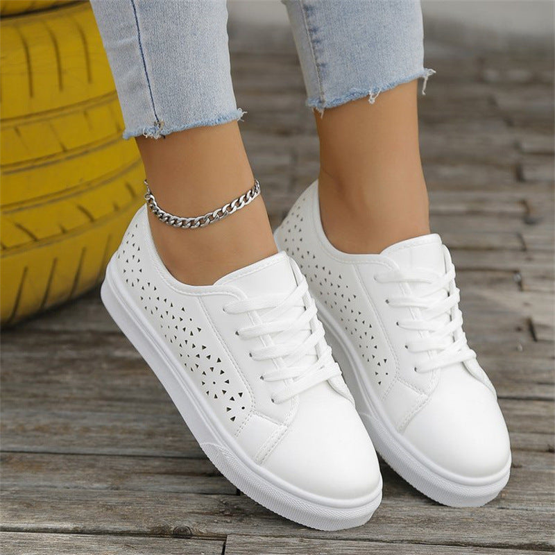 Hollow-Out Flat Shoes with Straps – Stylish & Breathable Design Hollow-out Flat Shoes Straps | Ectron Online