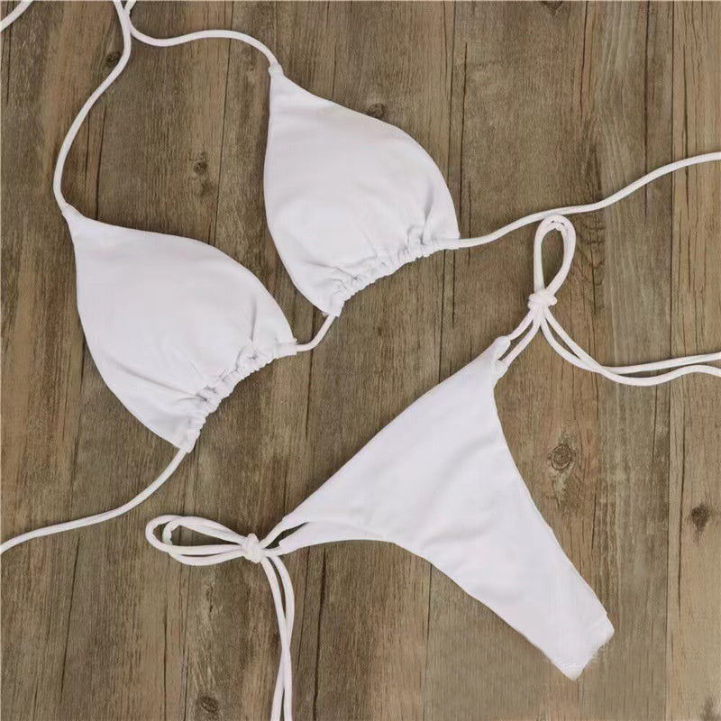 2pcs Women’s Halterneck Lace-Up Bikini – Sexy Adjustable Swimsuit 2pcs Halterneck Lace-up Bikini Women Sum | Ectron Online