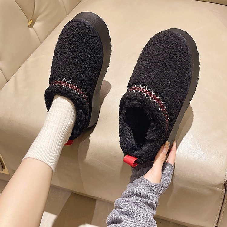 Women’s Platform Low-top Slip-on Snow Boots – Cotton Shoes Women's Platform Low-top Slip-on Snow Bo | Ectron Online