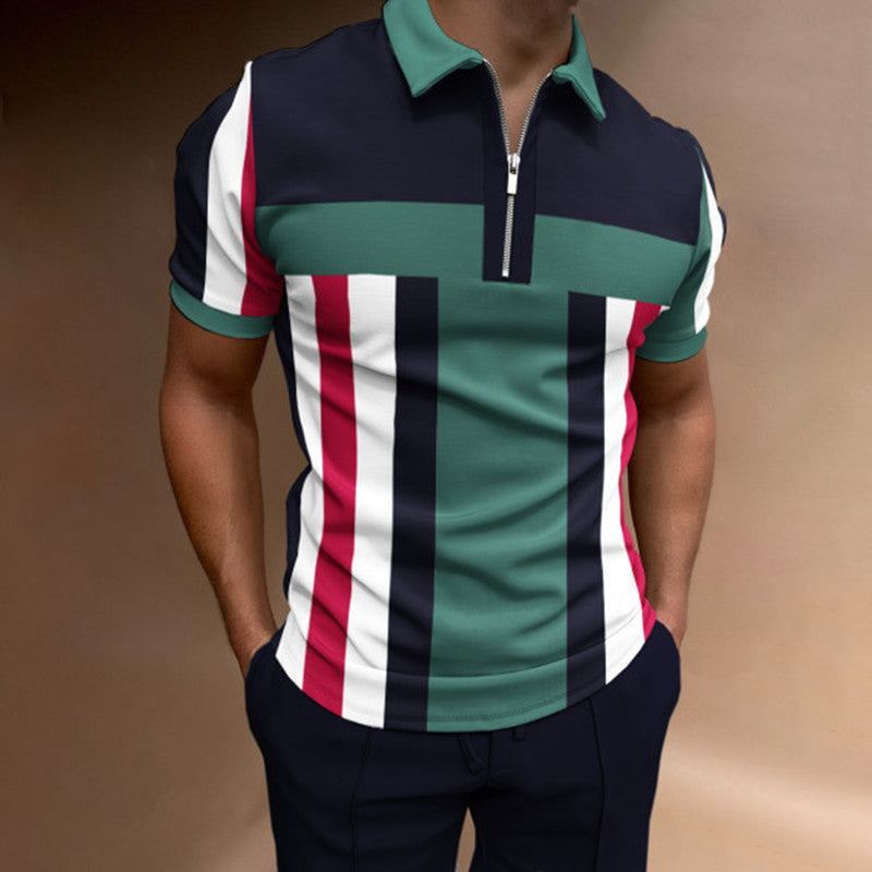Classic Men's Polo T-Shirt - Premium Cotton Short Sleeve Polo Casual Multicolor Men's Coat Lapel | Ectron Online