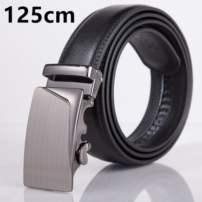 Leather automatic buckle belt