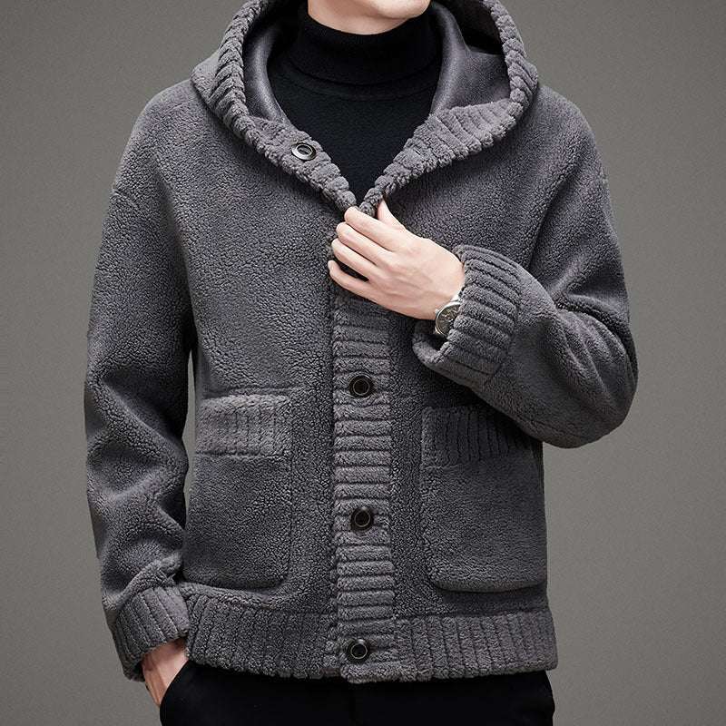 Double-Sided Cashmere Hooded Jacket Fur-integrated Double-sided Cashmere Hoo | Ectron Online