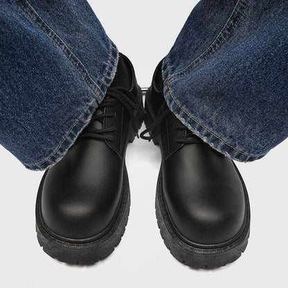 Niche British Casual Men's Shoes Thick Bottom Increased