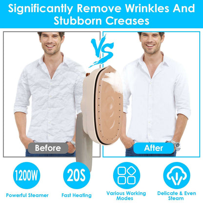 1200W Foldable Handheld Travel Steamer & Iron (Wet/Dry Mode)