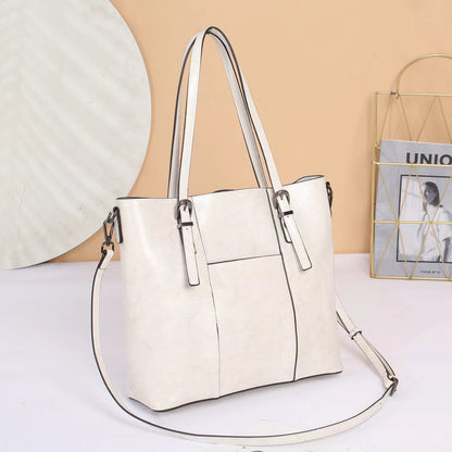 Women's Genuine Leather Tote Bag | Large Cowhide Messenger Bag Big Bag Genuine Leather Capacity Cowhid | Ectron Online
