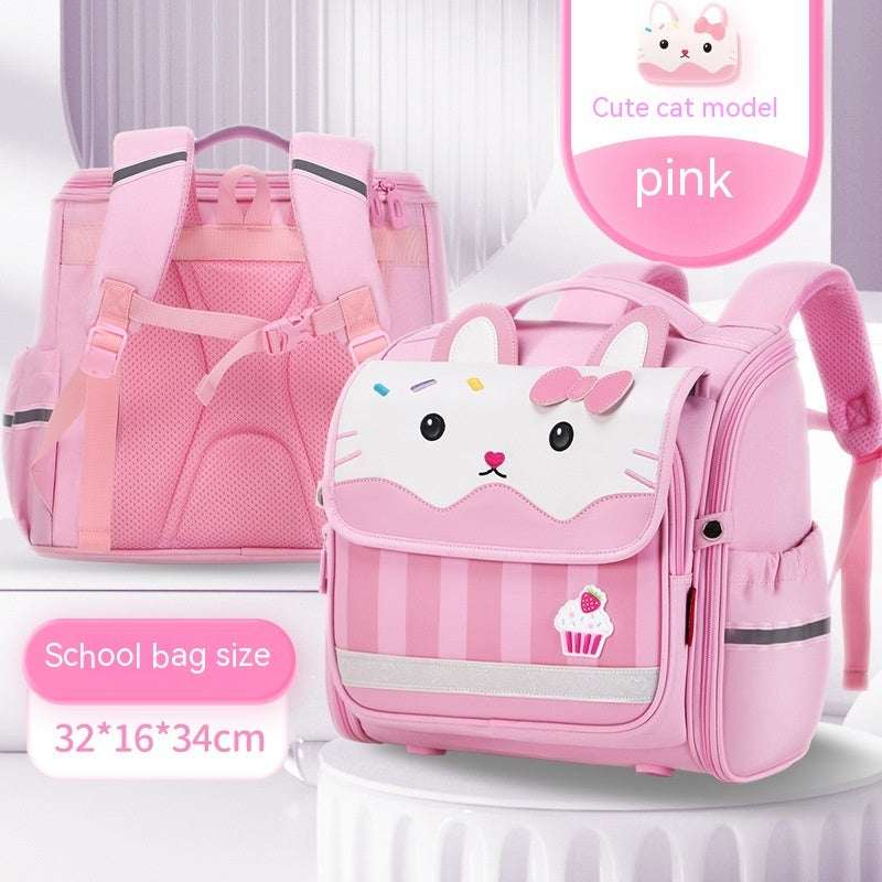 Female Spine Protection Backpack | Raw Style Minimalist Schoolbag Raw Schoolbag Backpack Spine Protection | Ectron Online