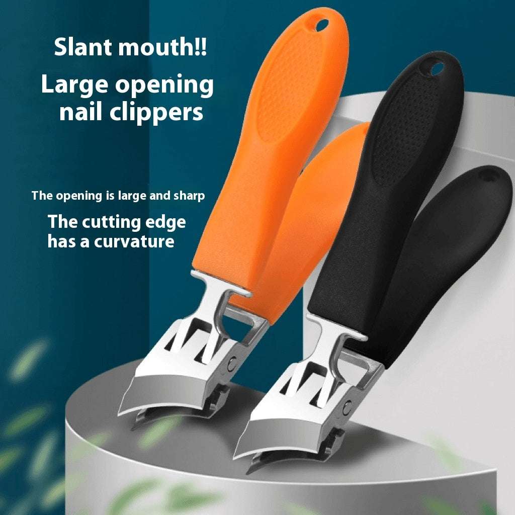 Diagonal Nail Clippers With Large Openings To Prevent Splashing