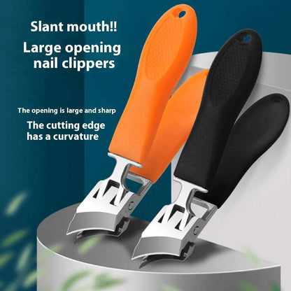 Diagonal Nail Clippers With Large Openings To Prevent Splashing