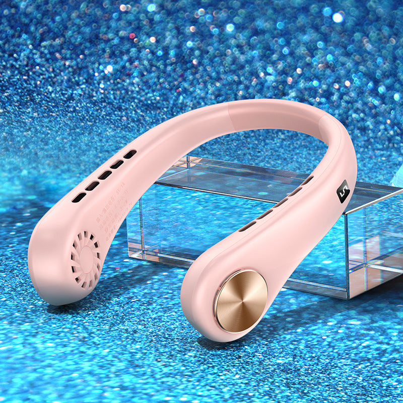 New Mini Neck Fan Portable Bladeless Hanging Neck Rechargeable Air Cooler Mini Summer Sports Fans Mini Neck Fan | Ectron Online