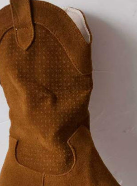 Mid-Heel Boots: Burnt-out Suede for Women Women's Shoes | Ectron Online