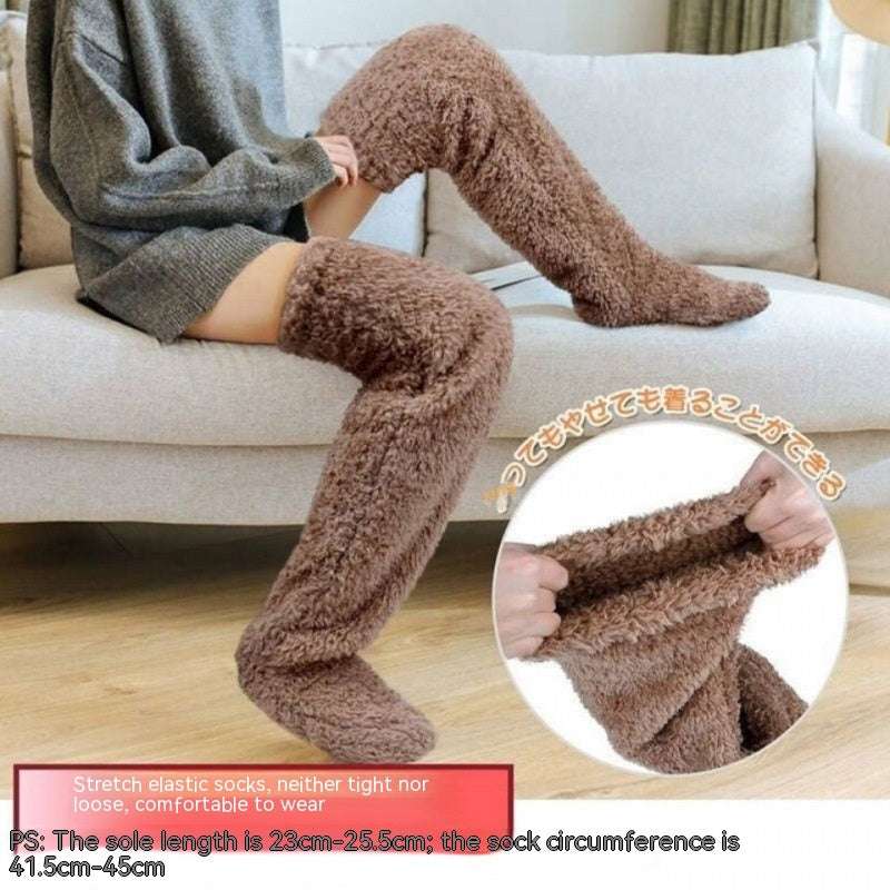 Over Knee High Fuzzy Long Socks Over Knee High Fuzzy Long Socks Winter W | Ectron Online