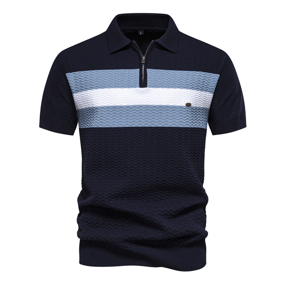 Striped Lapel Shirt – Men’s Short Sleeve Casual Top Striped Lapel Short Sleeve Top | Ectron Online