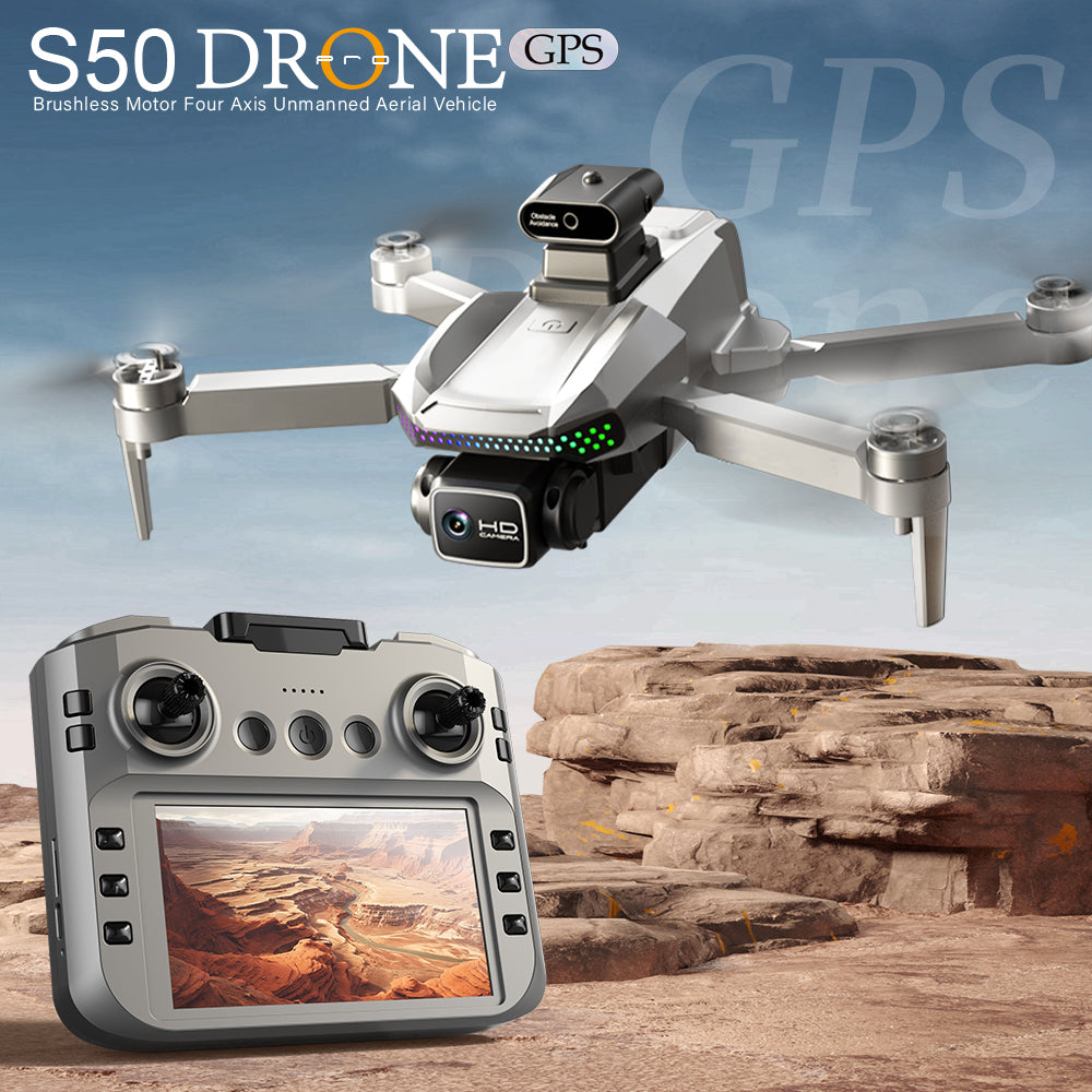 S50 PRO GPS Drone with 4.5" Screen Remote | 6K HD & Obstacle Avoidance