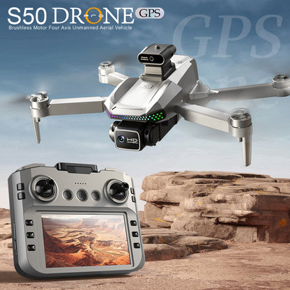 S50 PRO GPS Drone with 4.5" Screen Remote | 6K HD & Obstacle Avoidance S50 PRO GPS Drone With 2 Batteries, 4.5- | Ectron Online