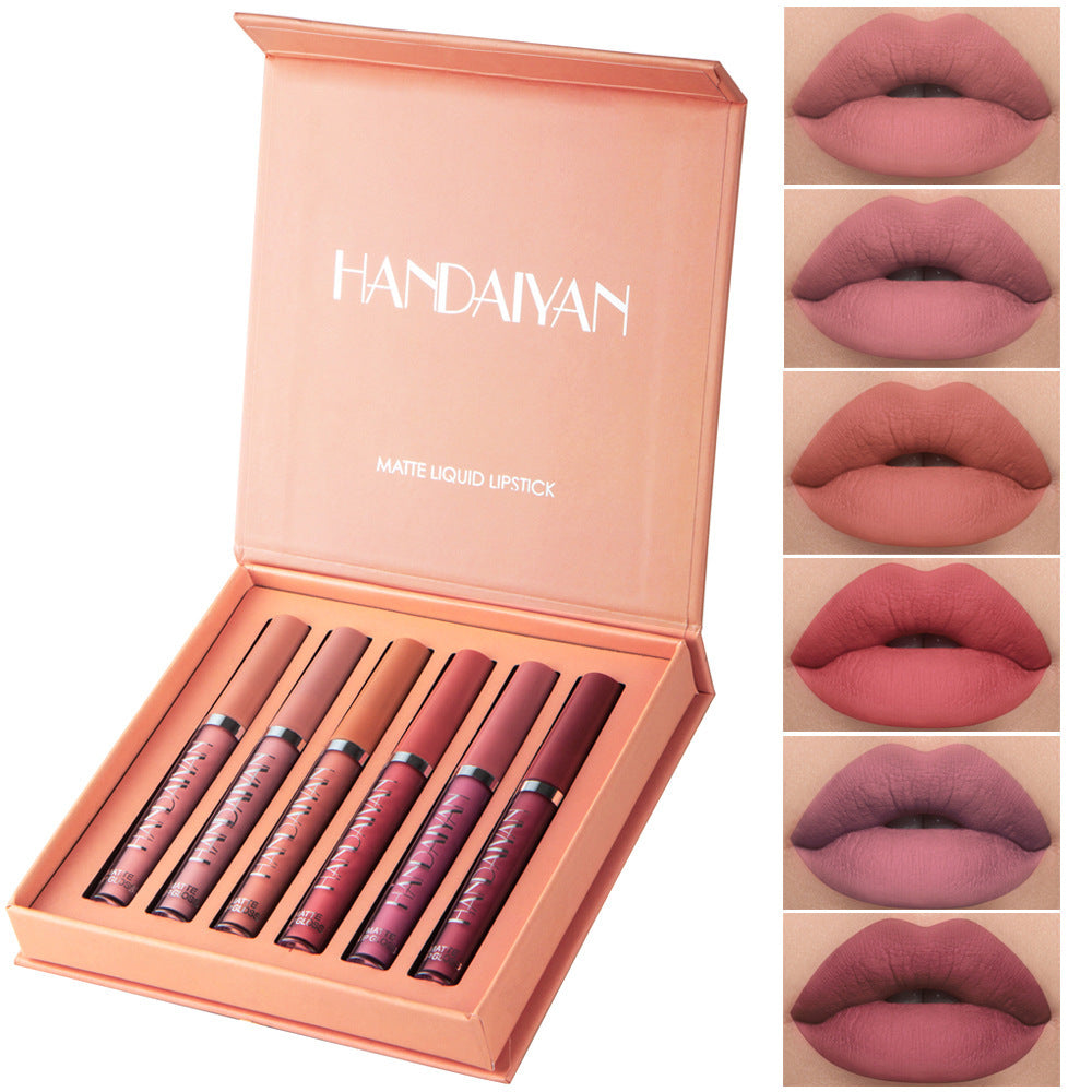 Handaiyan Matte Liquid Lipstick – Waterproof, Non-Stick Mini Gloss Handaiyan Matte Lip Glaze Liquid Lipstic | Ectron Online