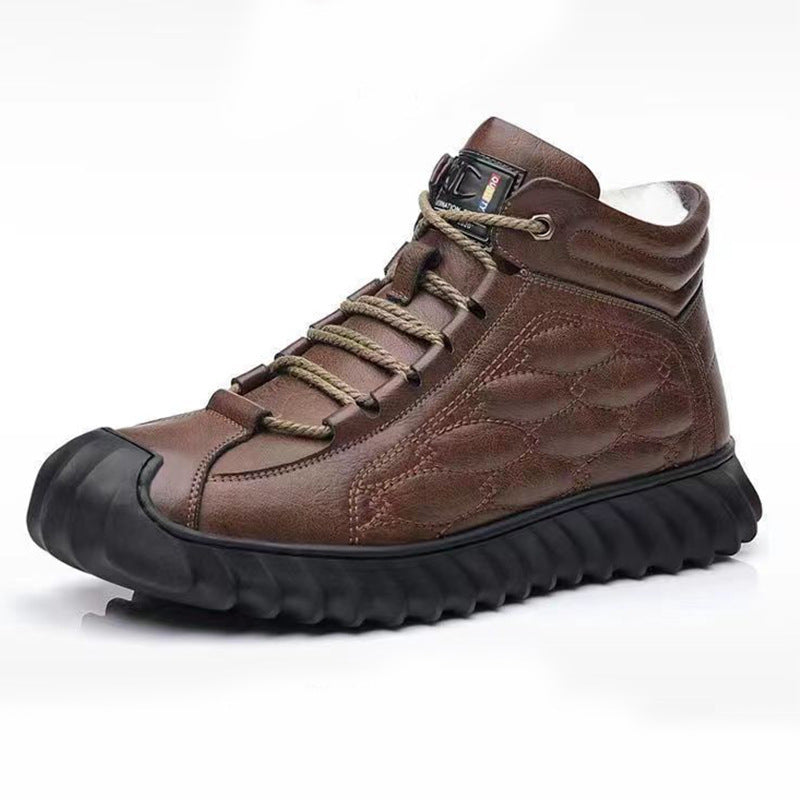Men’s Fleece-Lined Cotton Shoes – New Winter Warmth Men's Cotton Shoes Fleece-lined Winter N | Ectron Online