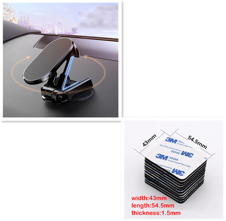 360° Rotating Car Mount: Foldable & Magnetic for All Phones Rotate Metal Magnetic Car Phone Holder | Ectron Online