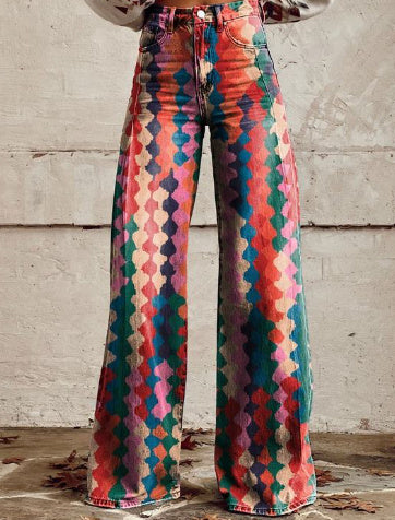 Thin Faux Denim Wide-leg Pants Thin Faux Denim Wide-leg Pants | Ectron Online