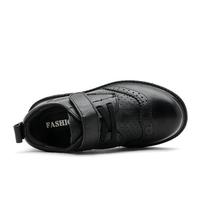 Children's Hollowed Out Fashionable British Style Cowhide Shoes