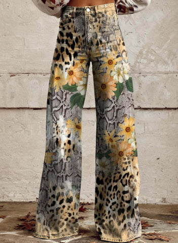 Thin Faux Denim Wide-leg Pants Thin Faux Denim Wide-leg Pants | Ectron Online