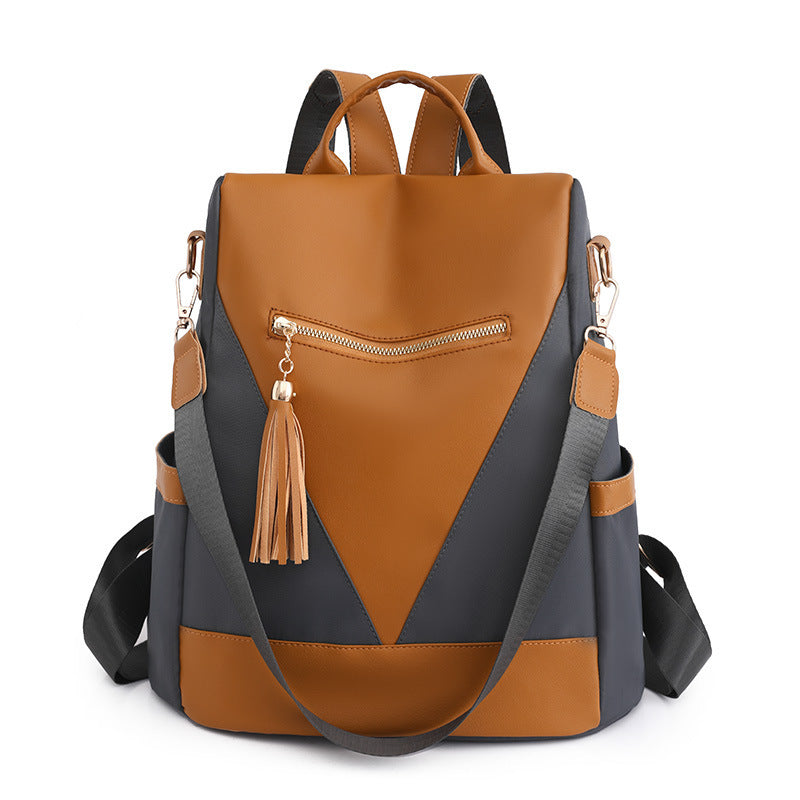 Simple Fashion Large Capacity Color Contrast Patchwork Backpack Simple Fashion Large Capacity Color Cont | Ectron Online